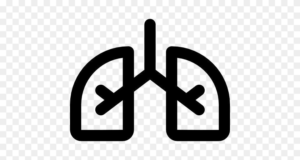 Lungs Icon, Sign, Symbol, Cross Free Png