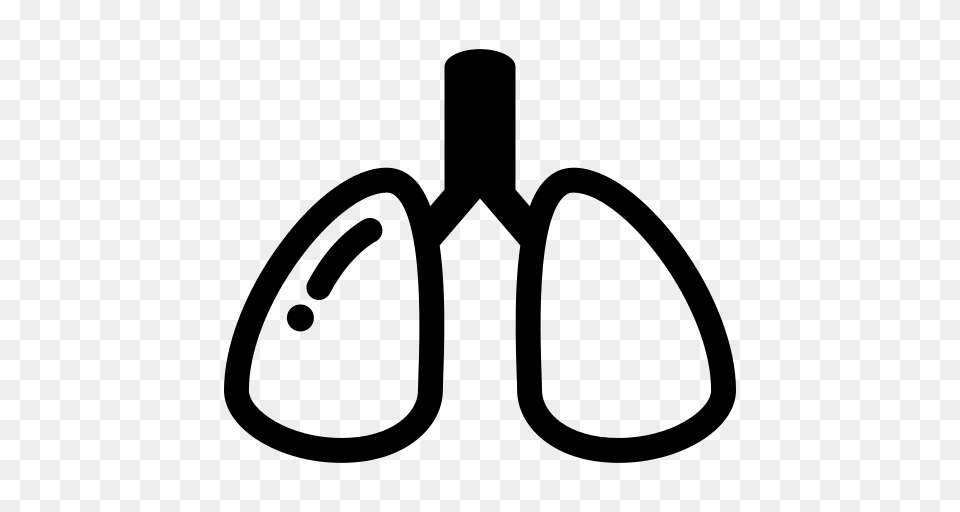 Lungs Icon, Gray Free Transparent Png