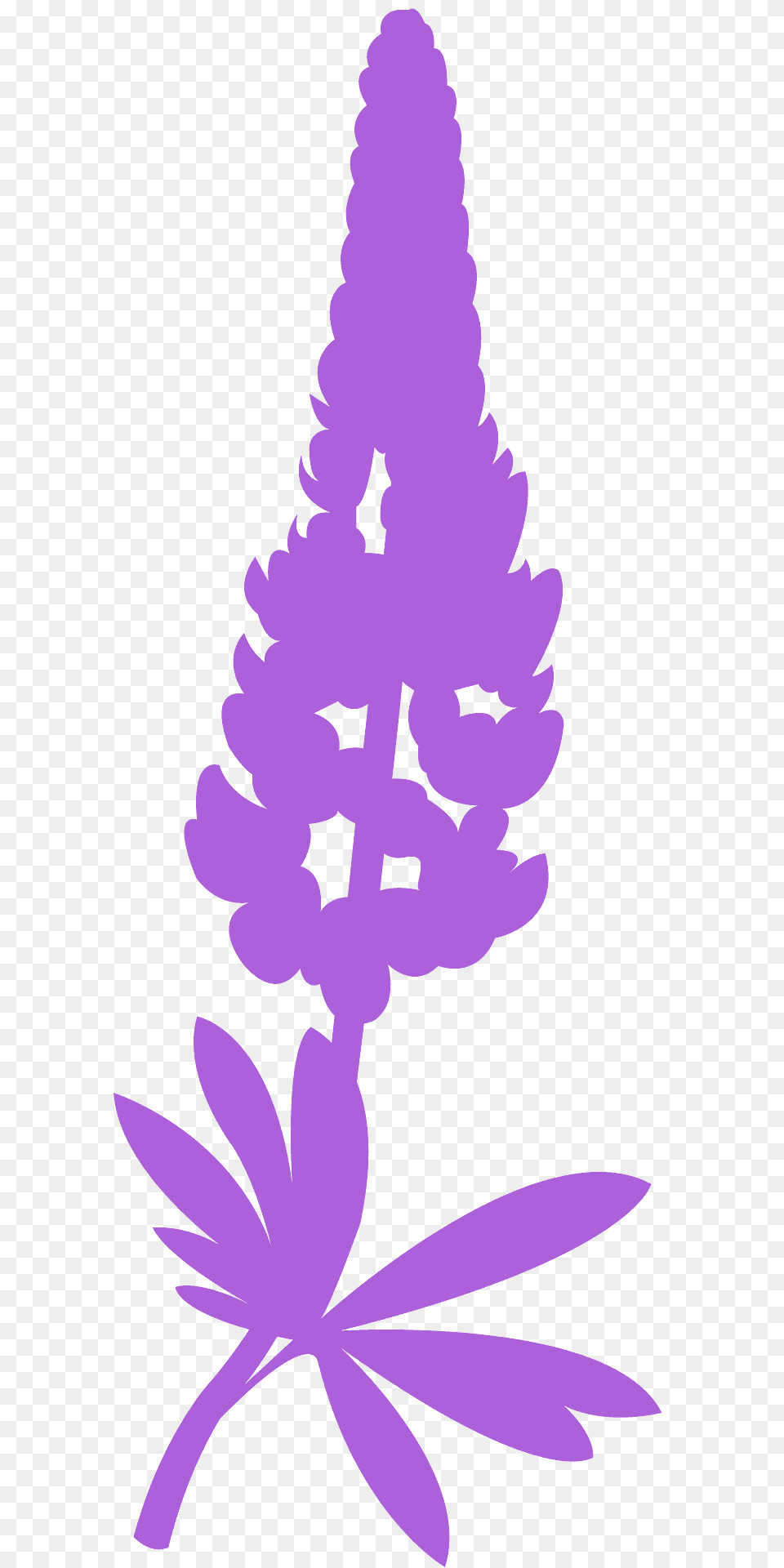 Lupin Silhouette, Flower, Plant, Tree, Outdoors Png