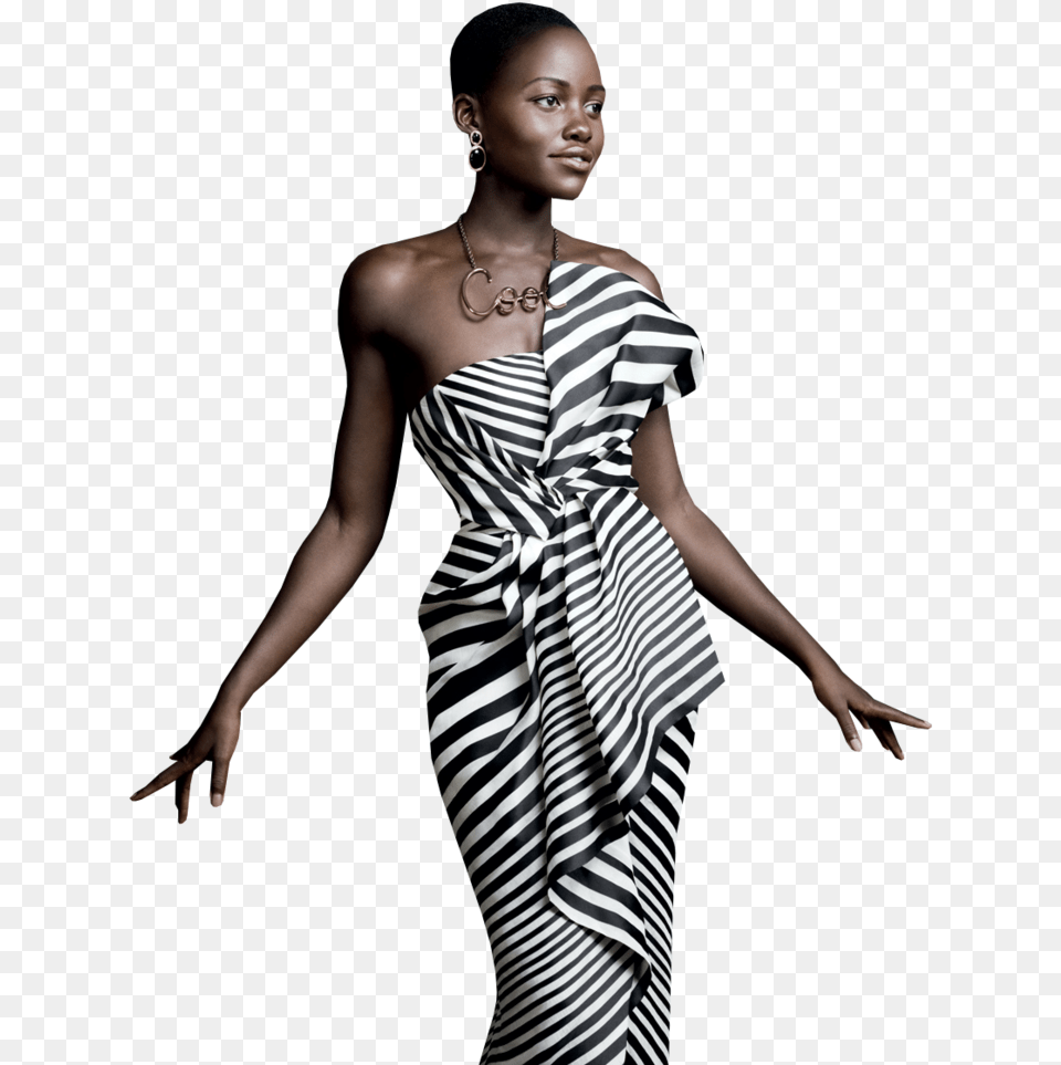 Lupita Nyong O In Style Magazine, Adult, Person, Hand, Formal Wear Free Transparent Png