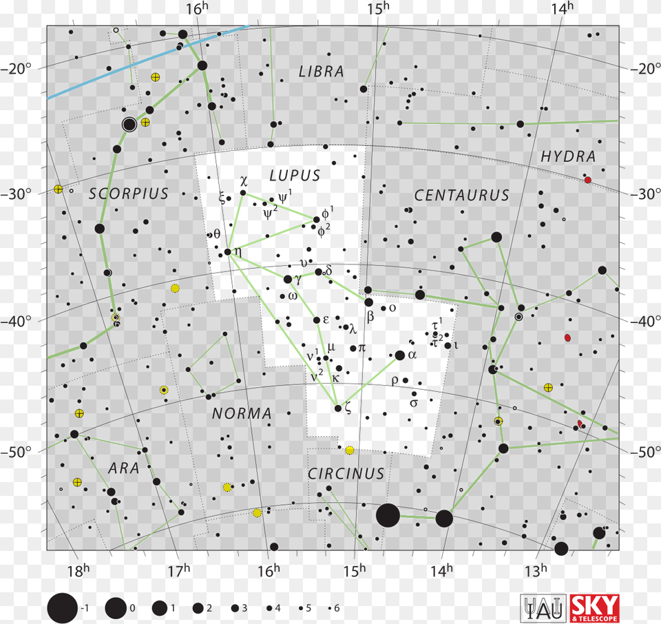 Lupus Constellation Wikipedia Canis Minor Star Map, Blackboard Png Image