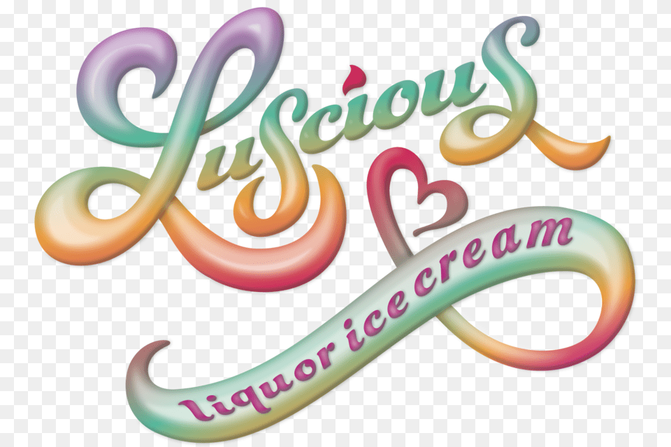 Luscious Liquor Ice Cream Logo Final2 Calligraphy, Smoke Pipe Free Png