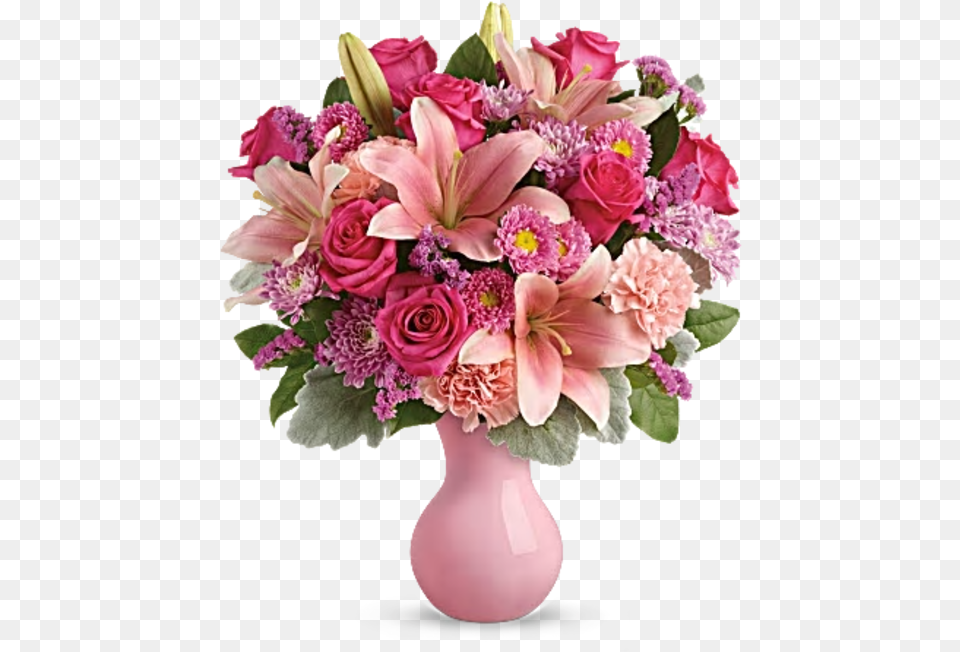 Lush Blush Bouquet Chantilly Pink Roses, Plant, Flower, Flower Arrangement, Flower Bouquet Png