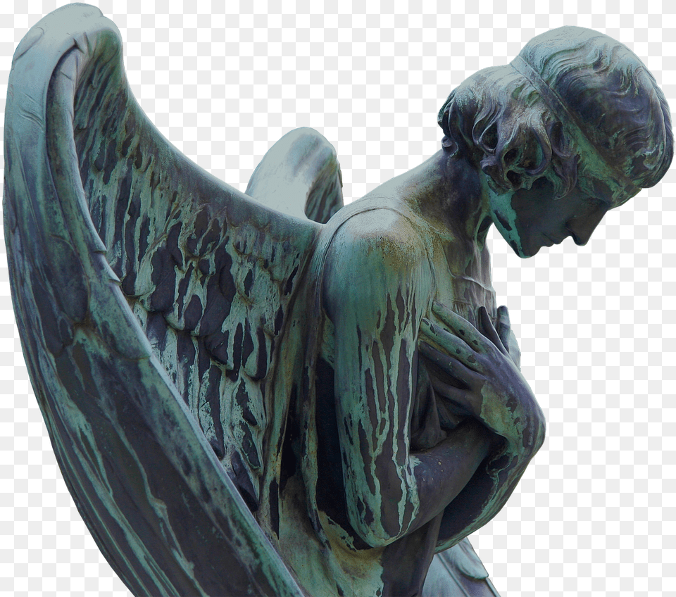 Luto Angel Escultura Cementerio Figura Michael White Angel39s Anthem, Person, Art, Head, Face Free Png