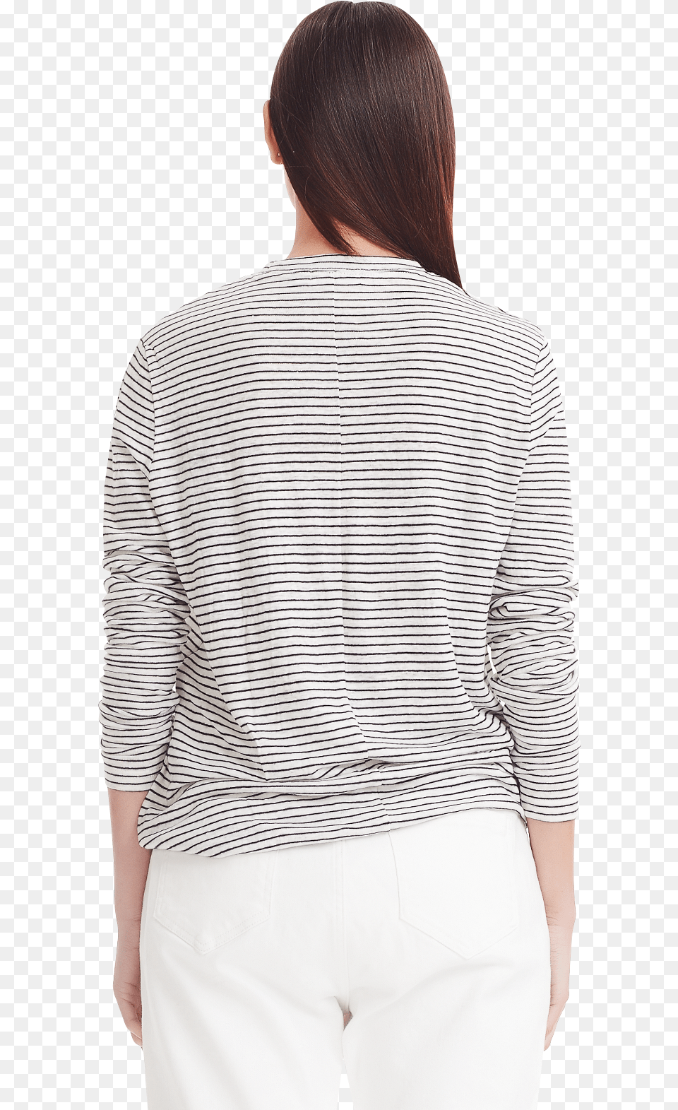 Luxe Linen Ls Tee Blackwhite Stripe, Adult, Sleeve, Person, Man Png Image