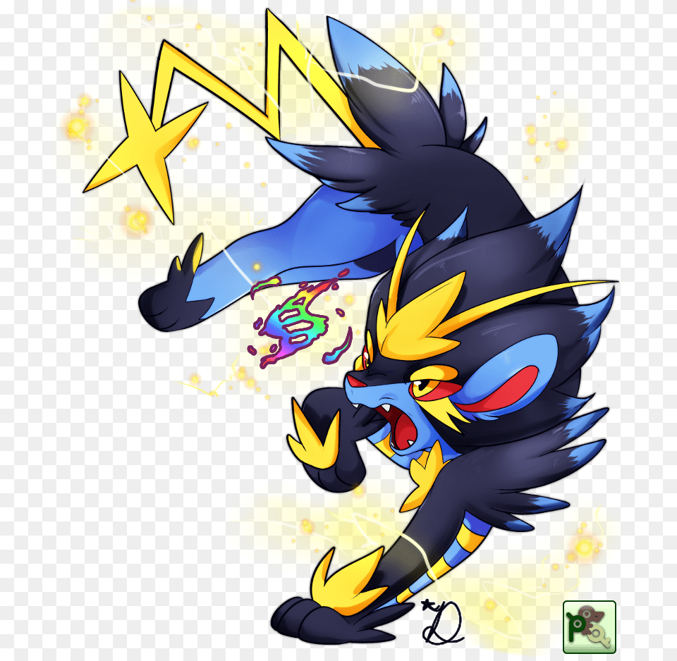 Luxray Mega Evolution Pokefarm Luxray Mega Evolution, Book, Comics, Publication, Art Png Image