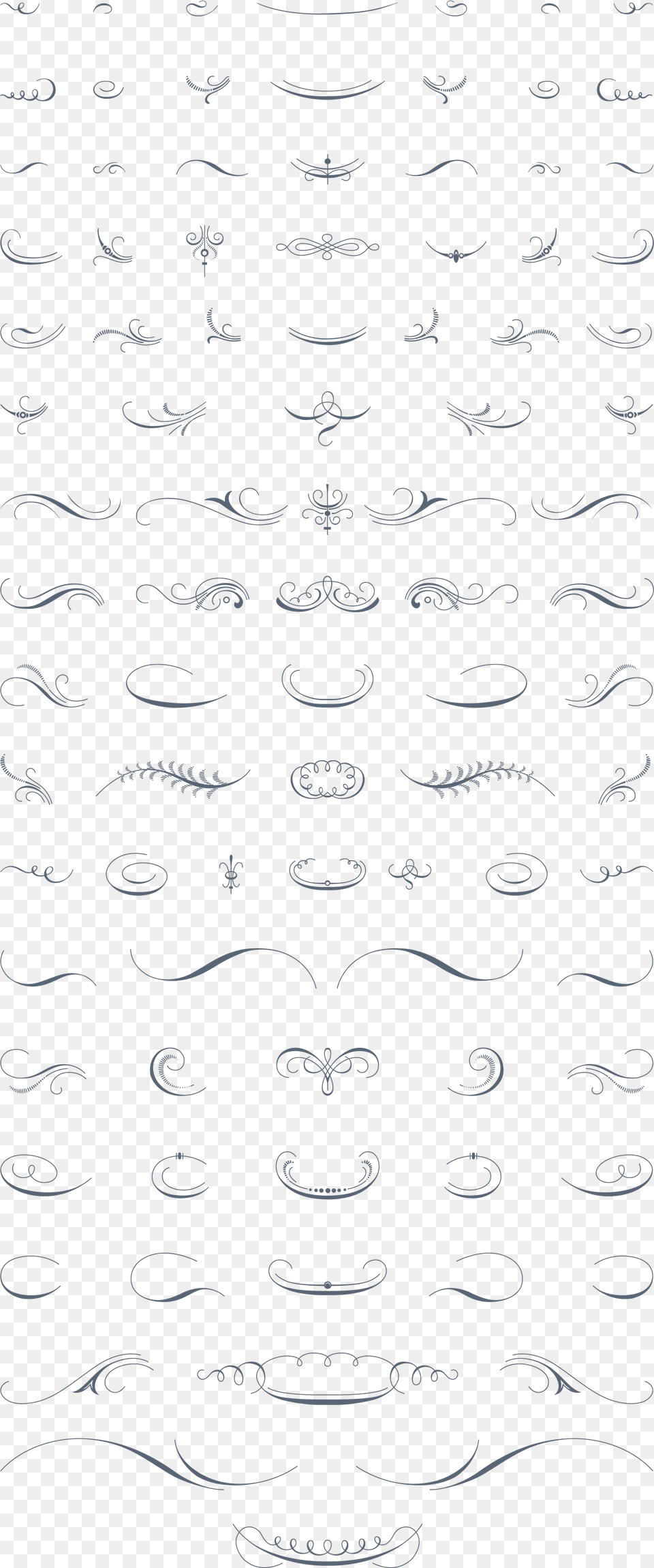 Luxurious Flourishes Vector Pack Line Art, Blackboard, Text Free Png Download