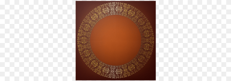 Luxurious Gold Round Frame On An Old Brown Background Circle, Home Decor, Accessories, Rug, Adult Free Transparent Png