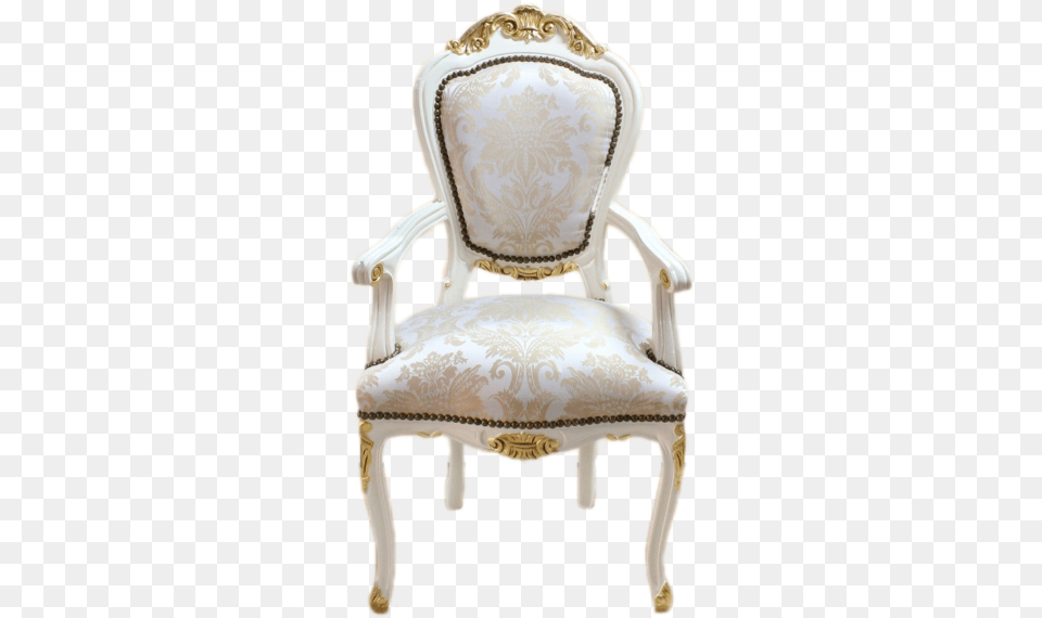 Luxury Armchair Biegeampgold Frame Biege Royal Flowers Luxury Chair, Furniture Png