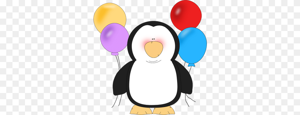 Luxury Balloon Animal Clipart Penguin Holding Balloons Clip Art, Nature, Outdoors, Snow, Snowman Free Png Download