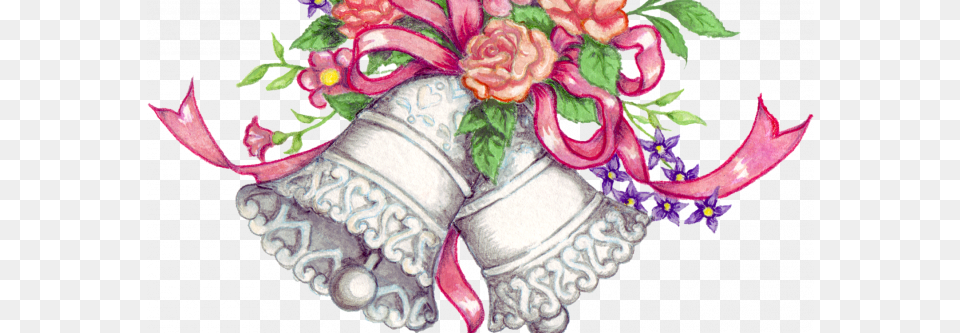 Luxury Clipart Mariage Wedding Bells, Pattern, Plant, Flower, Flower Arrangement Png