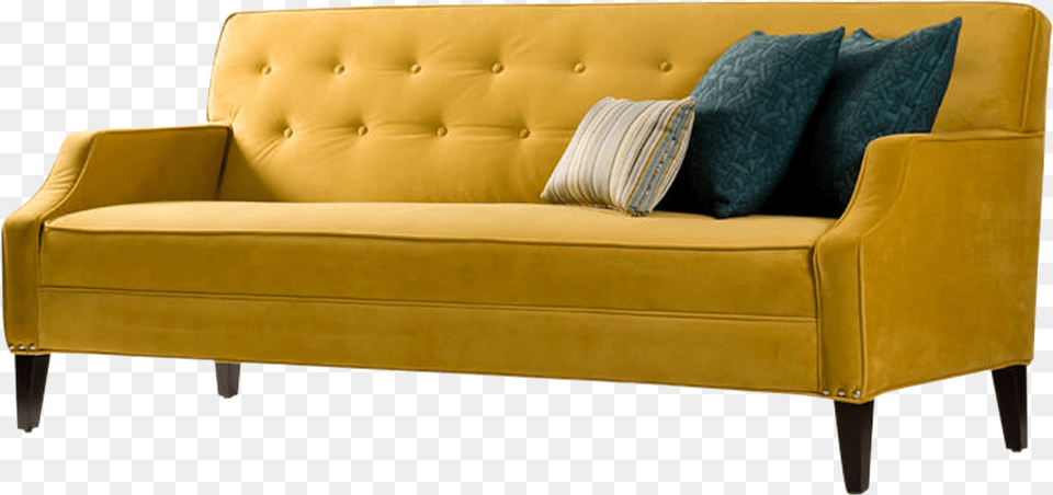 Luxury Couch Hd Image Mustard Yellow Sofa Bed, Cushion, Furniture, Home Decor, Pillow Free Png