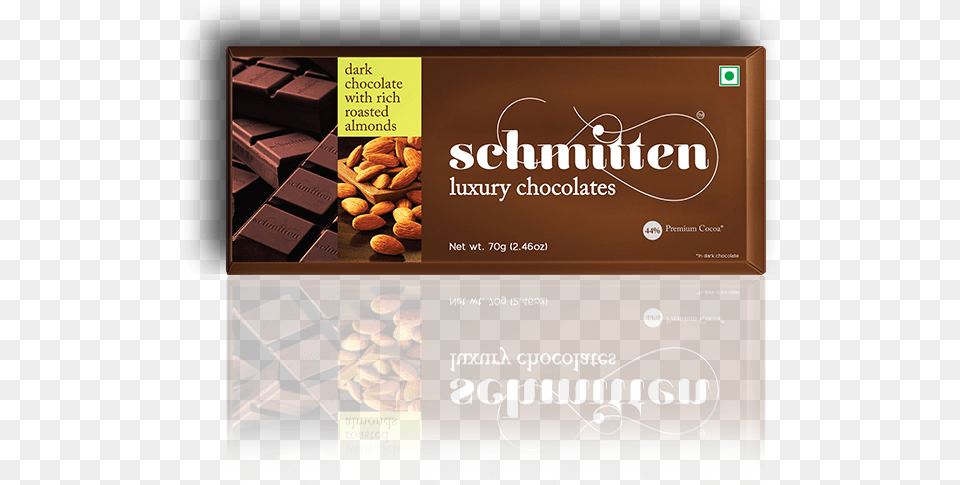 Luxury Dark Chocolate With Roasted Almonds Schmitten Luxury Dark Chocolate, Cocoa, Dessert, Food, Sweets Free Png