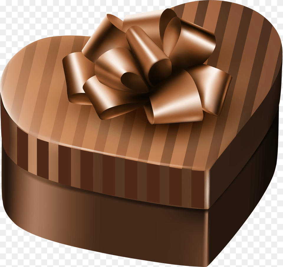 Luxury Gift Box Brown Heart Clipart Image Heart Shaped Box Decoration Free Transparent Png