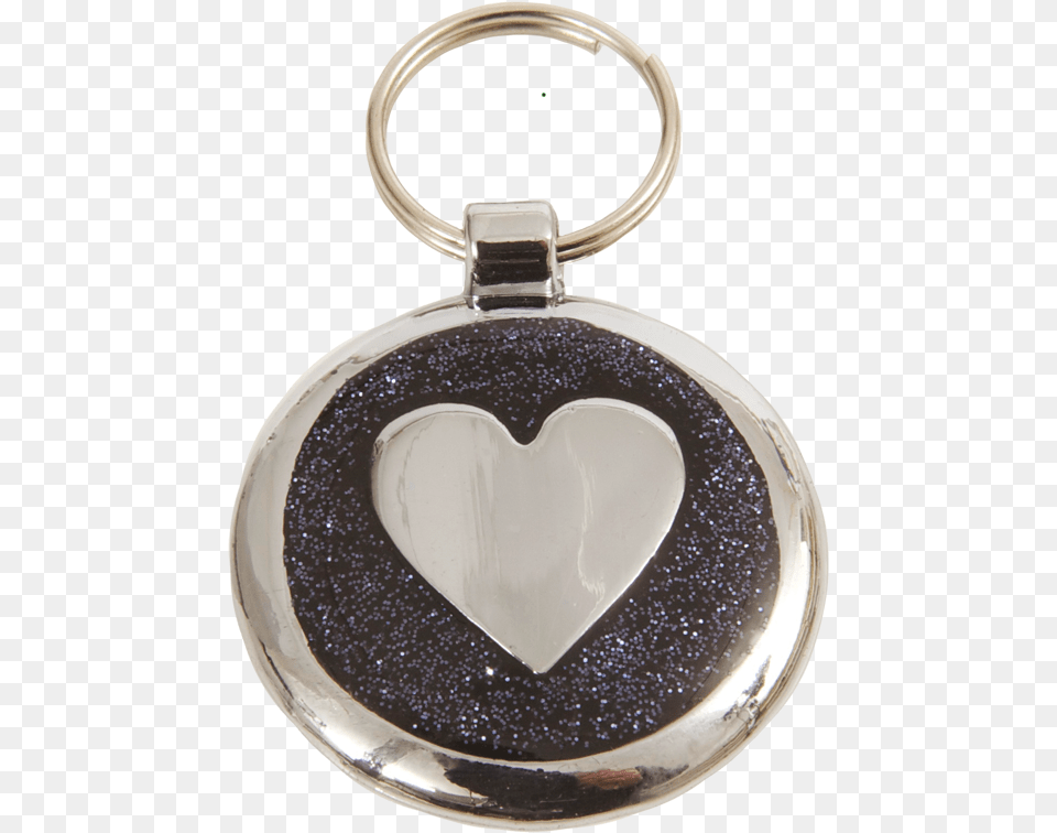 Luxury Glitter Black Glint Heart Designer Dog Tag Shimmer Range Keychain, Accessories, Pendant, Jewelry, Locket Free Png