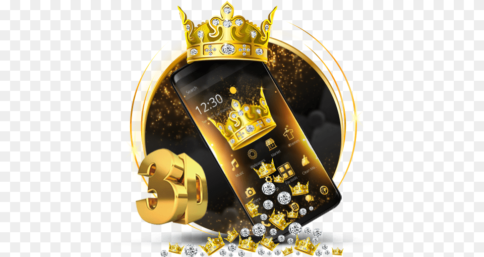 Luxury Golden Crown 3d Apps On Google Play Illustration, Treasure, Gold, Accessories Free Transparent Png