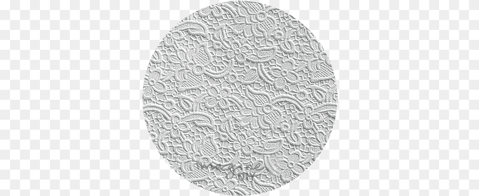 Luxury Lace Embossed Paper Snow White Vintage Lace Circle, Home Decor Png