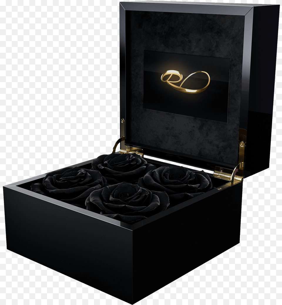 Luxury Lcd Display Flower Box Majestic Iv With 4 Longlife Rose, Treasure, Accessories, Earring, Jewelry Free Png