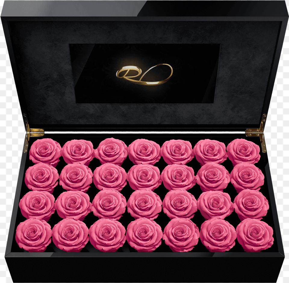 Luxury Lcd Display Flower Box Royal With 28 Preserved Rose, Plant, Accessories, Formal Wear, Tie Free Png