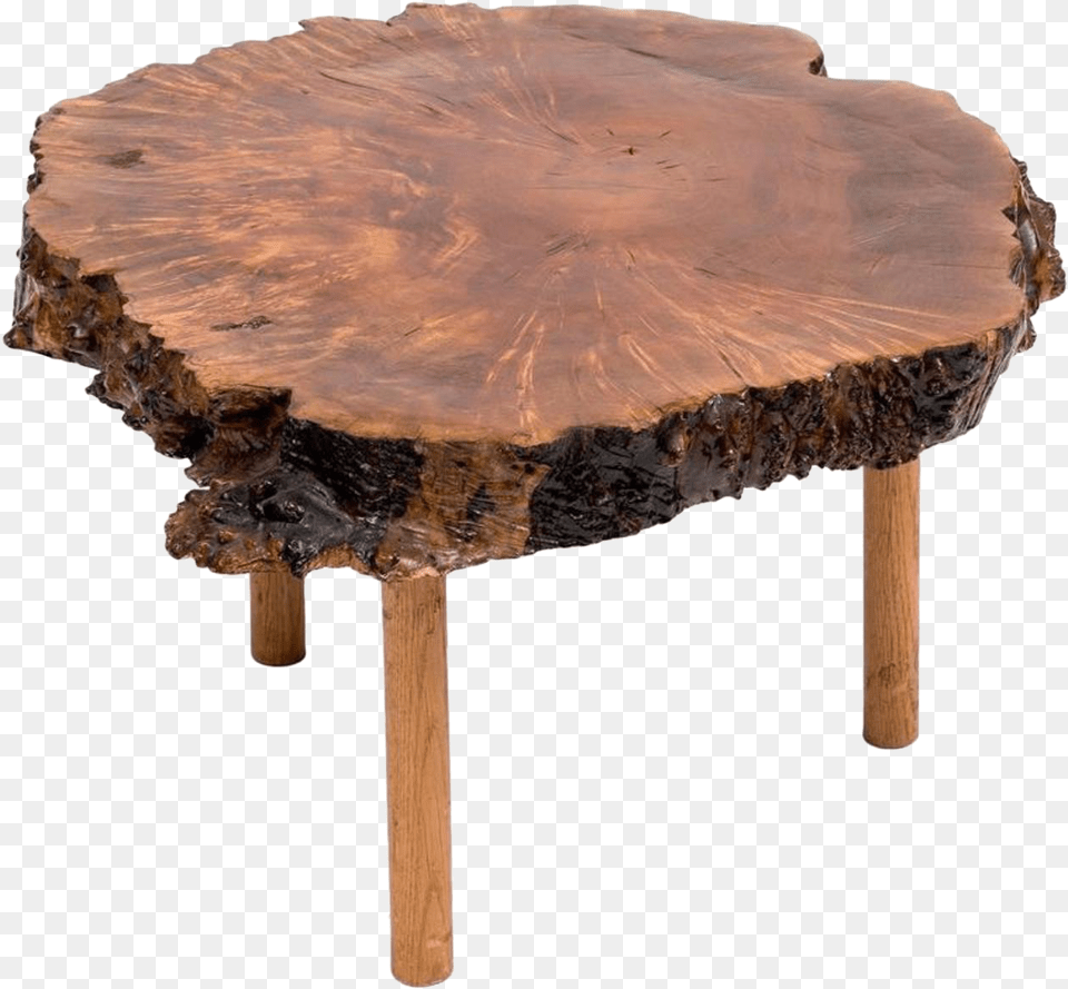 Luxury Mid Century Walnut Coffee Table, Coffee Table, Furniture, Plant, Tree Png Image