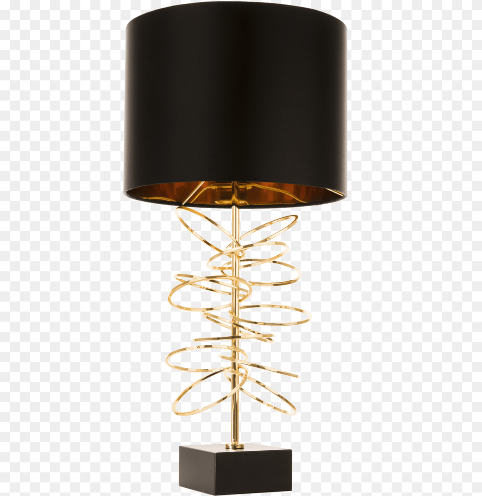 Luxury Table Lamp Black Shade Gold Finish Glamour Portable Network Graphics, Lampshade, Table Lamp Png Image
