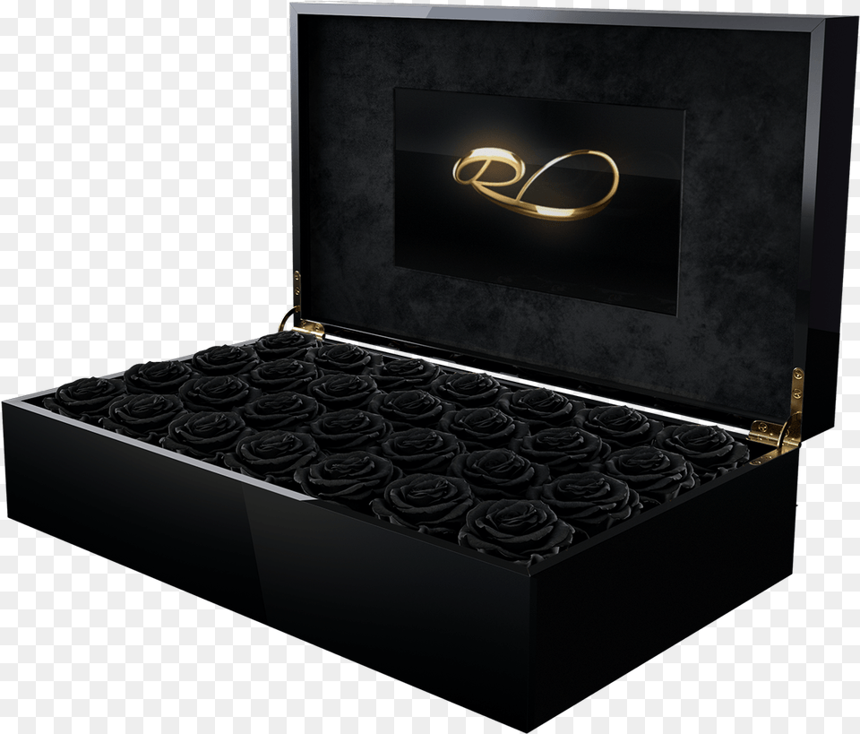 Luxury Video Flower Box Royal With 28 Preserved Black Box, Treasure Png Image