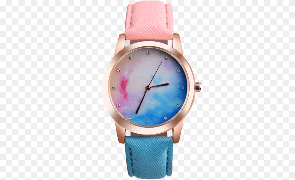 Luxury Women Clolorful Stainless Steel Leather Watches, Arm, Body Part, Person, Wristwatch Png Image