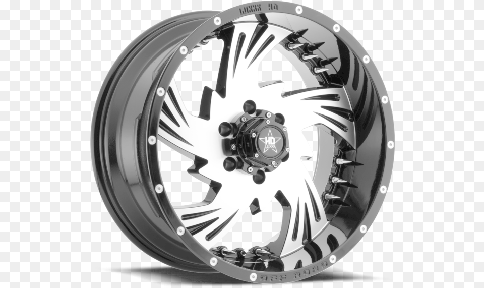 Luxxx Hd Off Road Lux Hd 7 Wheels Rims Black Machined Hubcap, Alloy Wheel, Vehicle, Transportation, Tire Png Image