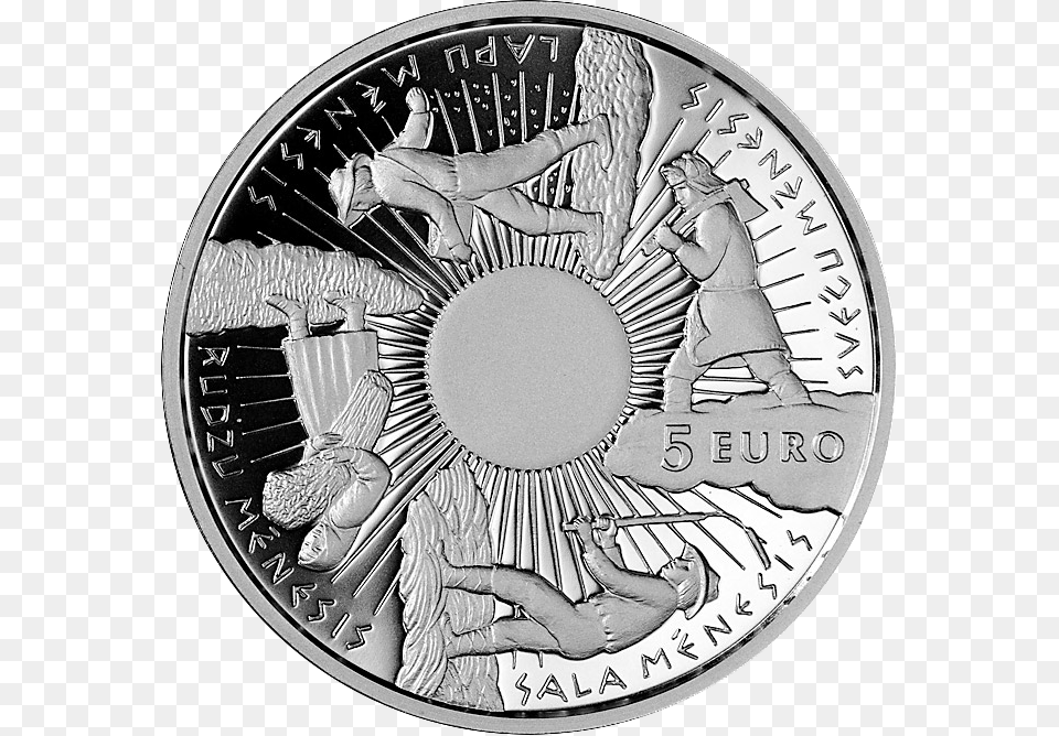 Lv 2014 5euro Seasons A 5 Euro Coin Of The Seasons, Silver, Baby, Money, Person Free Transparent Png