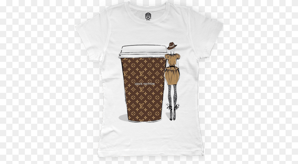 Lv Cappuccino Louis Vuitton Drawing, Clothing, T-shirt, Adult, Female Free Transparent Png