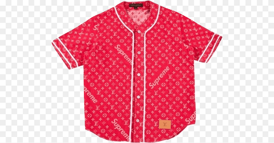 Lv X Supreme Shirt, Clothing, Blouse, Pattern Free Png