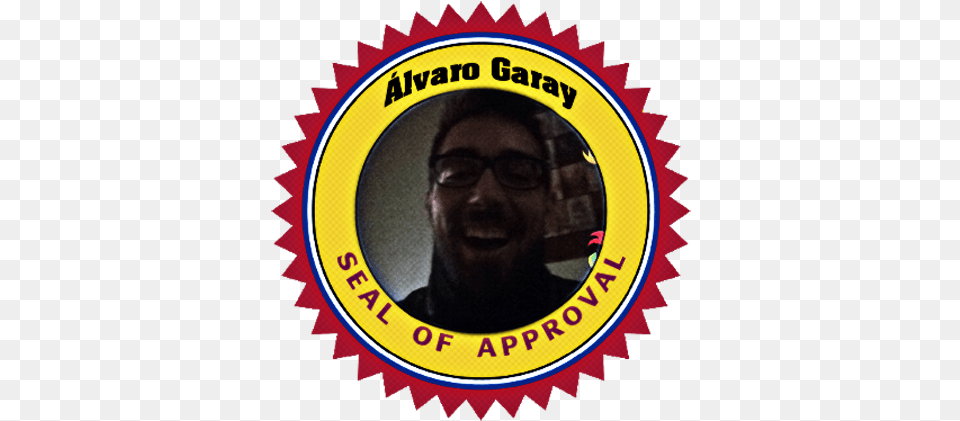 Lvaro Garay Pedobear Seal Of Approval, Logo, Adult, Person, Man Free Png