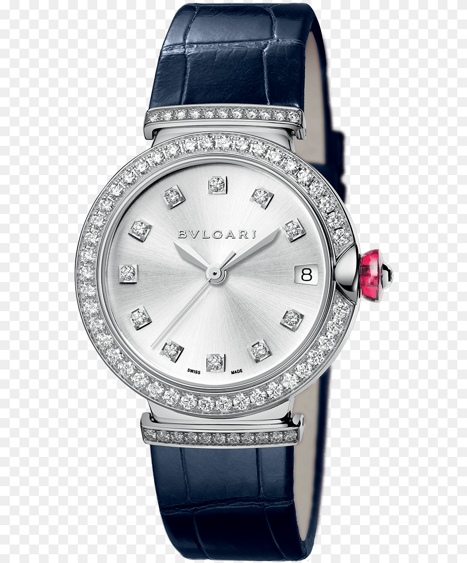 Lvcea Watch Bvlgari Silver Watch With Diamond, Arm, Body Part, Person, Wristwatch Free Png Download