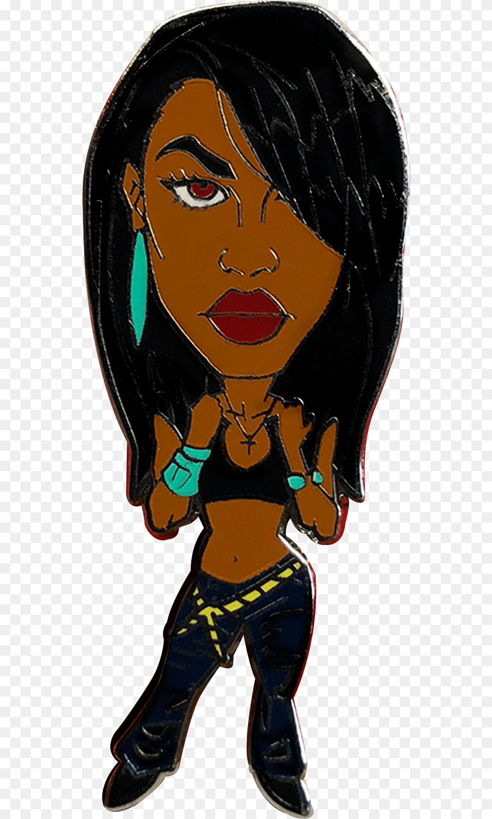 Lvrsandmnstrs Aaliyah Pin Aaliyah Enamel Pin, Adult, Female, Person, Woman Png Image