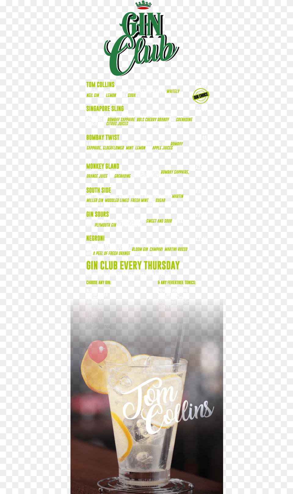 Lyberry Menu 2018 Gin Club Menu, Beverage, Soda, Text, Alcohol Free Transparent Png