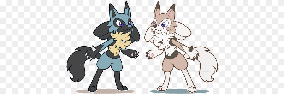 Lycanroc And Lucario Transparent Pokemon Fusion Lucario And Umbreon, Book, Comics, Publication, Animal Free Png