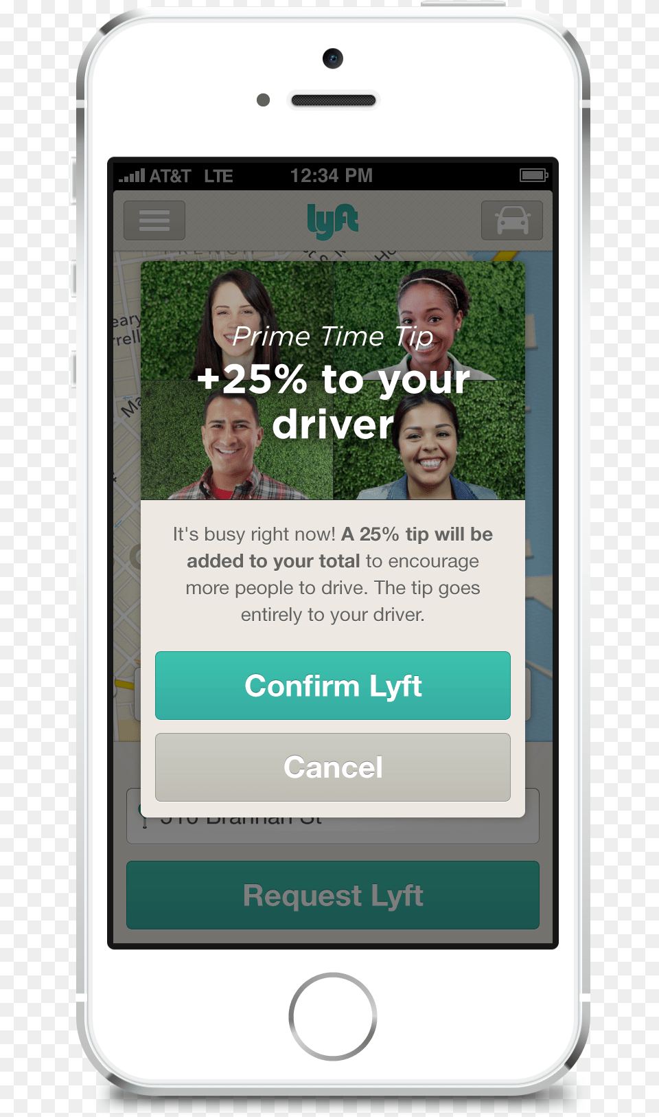 Lyft Prime Time Tip Dynamic Pricing, Phone, Electronics, Mobile Phone, Adult Png Image