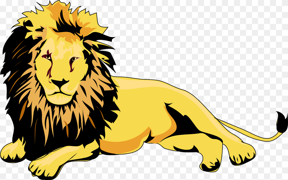 Lying Lion Clipart, Animal, Mammal, Wildlife, Face Free Png Download