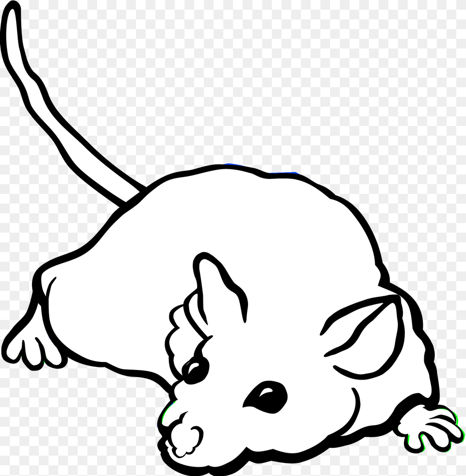 Lying Mouse Outline Clipart, Animal, Baby, Mammal, Person Free Transparent Png