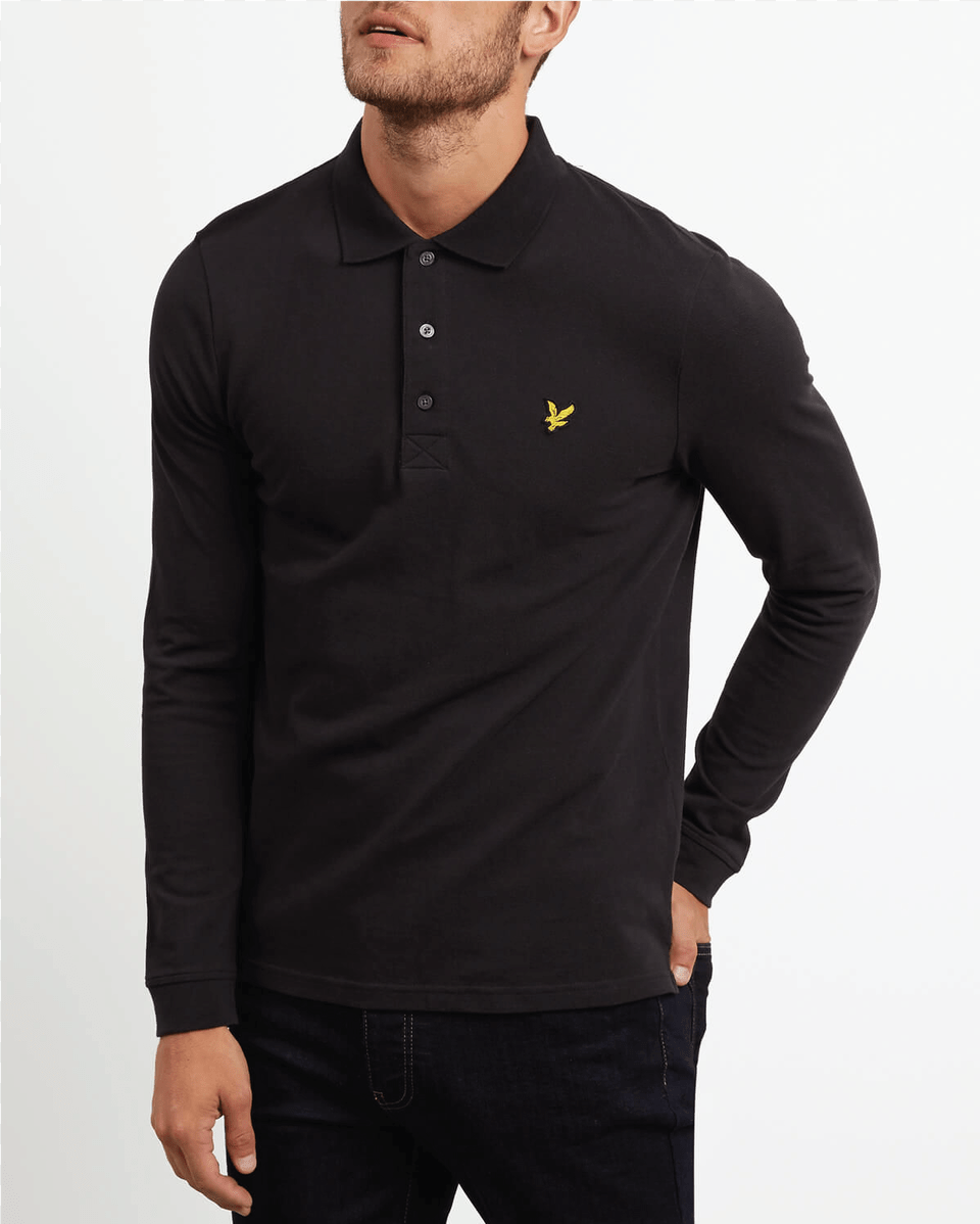 Lyle And Scott Long Sleeve Polo Shirt Grey Lyle And Scott Polo Long Sleeve, Clothing, Long Sleeve, Adult, Male Free Png Download