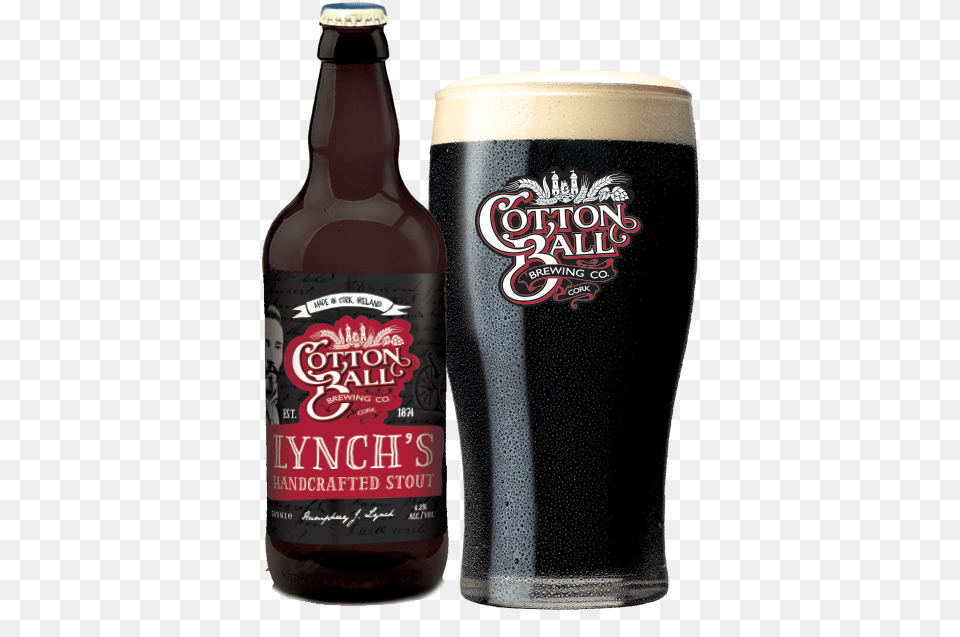 Lynch S Stout Alcohol With Cotton In The Name, Beer, Beverage, Bottle, Beer Bottle Free Png Download