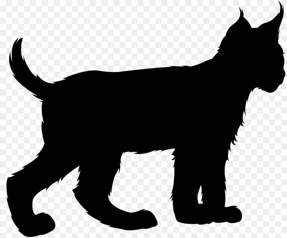 Lynx Cub Silhouette, Animal, Cat, Mammal, Pet Free Png