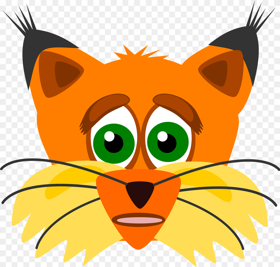 Lynx Face Clipart, Art, Animal, Fish, Sea Life Free Png