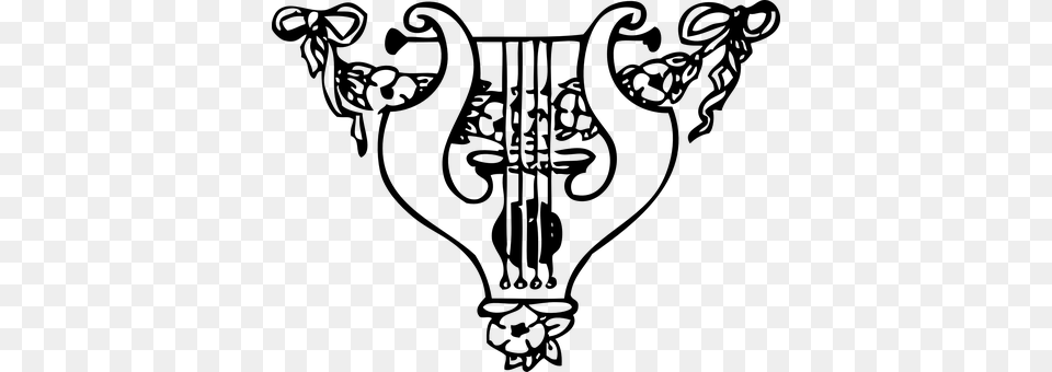 Lyre Gray Png Image