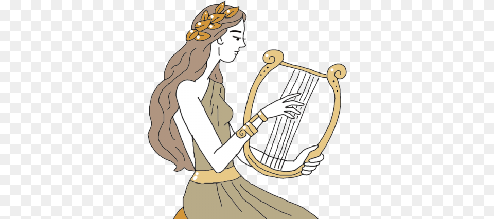Lyre Cartoon, Adult, Female, Person, Woman Png Image