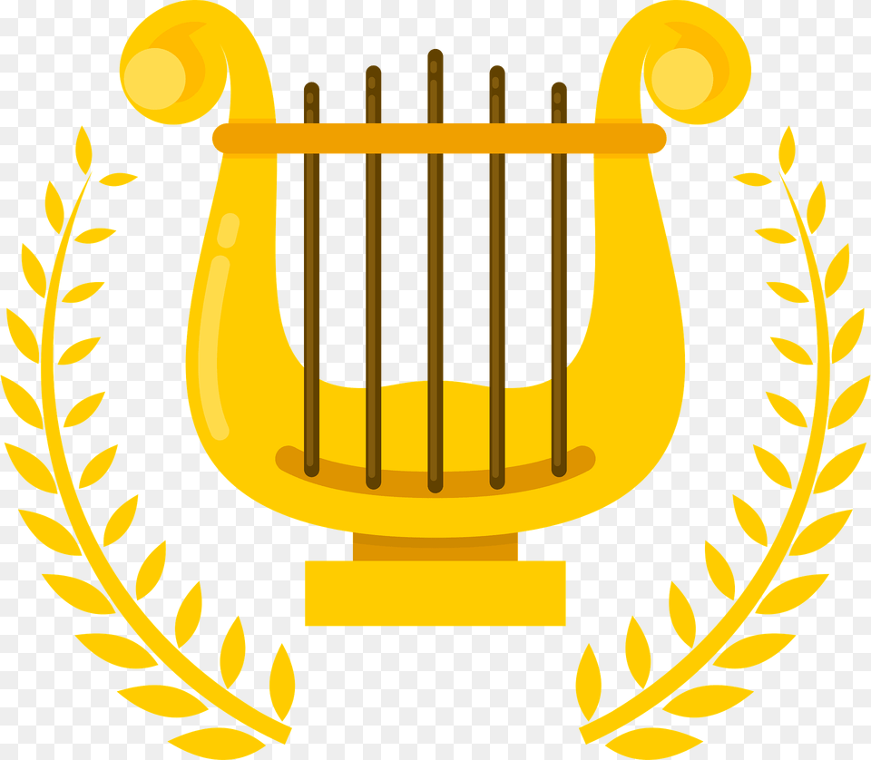 Lyre Clipart, Musical Instrument, Harp Free Png