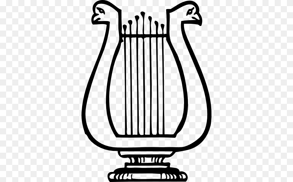 Lyre Instrument Clip Art Vector, Harp, Musical Instrument, Smoke Pipe Png
