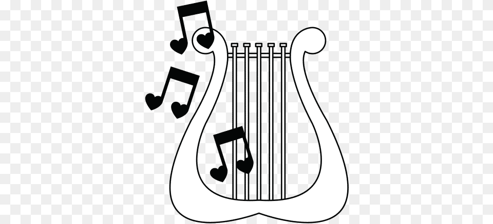 Lyre Instrument Icon Lyre With Music Notes, Musical Instrument, Harp, Smoke Pipe Png