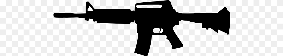 M 15 A 4 Rifle Assault Rifle Gun Clipart, Gray Png Image