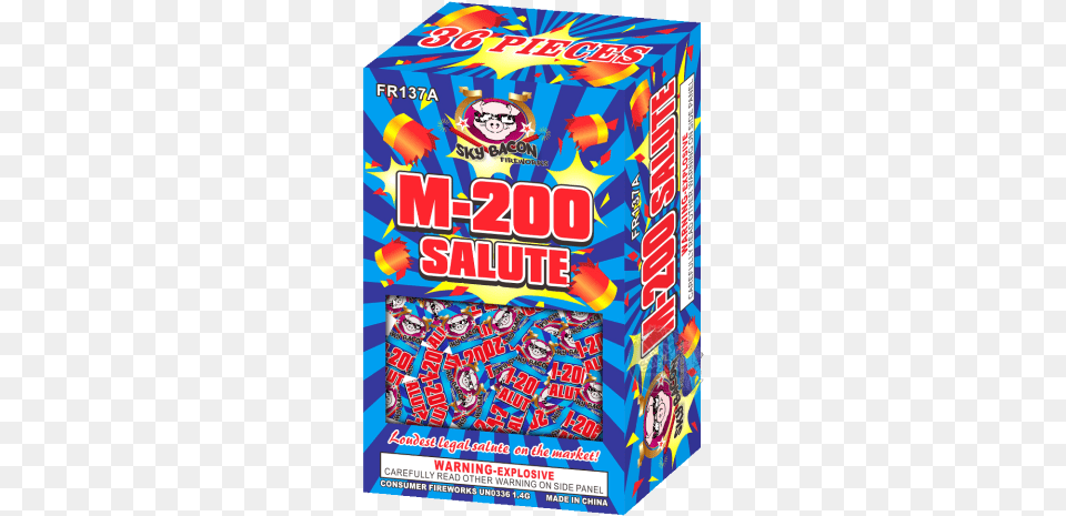 M 200 Salute U2014 Warrior Fireworks, Food, Sweets, Candy, Can Free Png Download